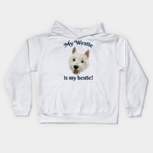 My Westie Is My Bestie Funny Terrier Kids Hoodie